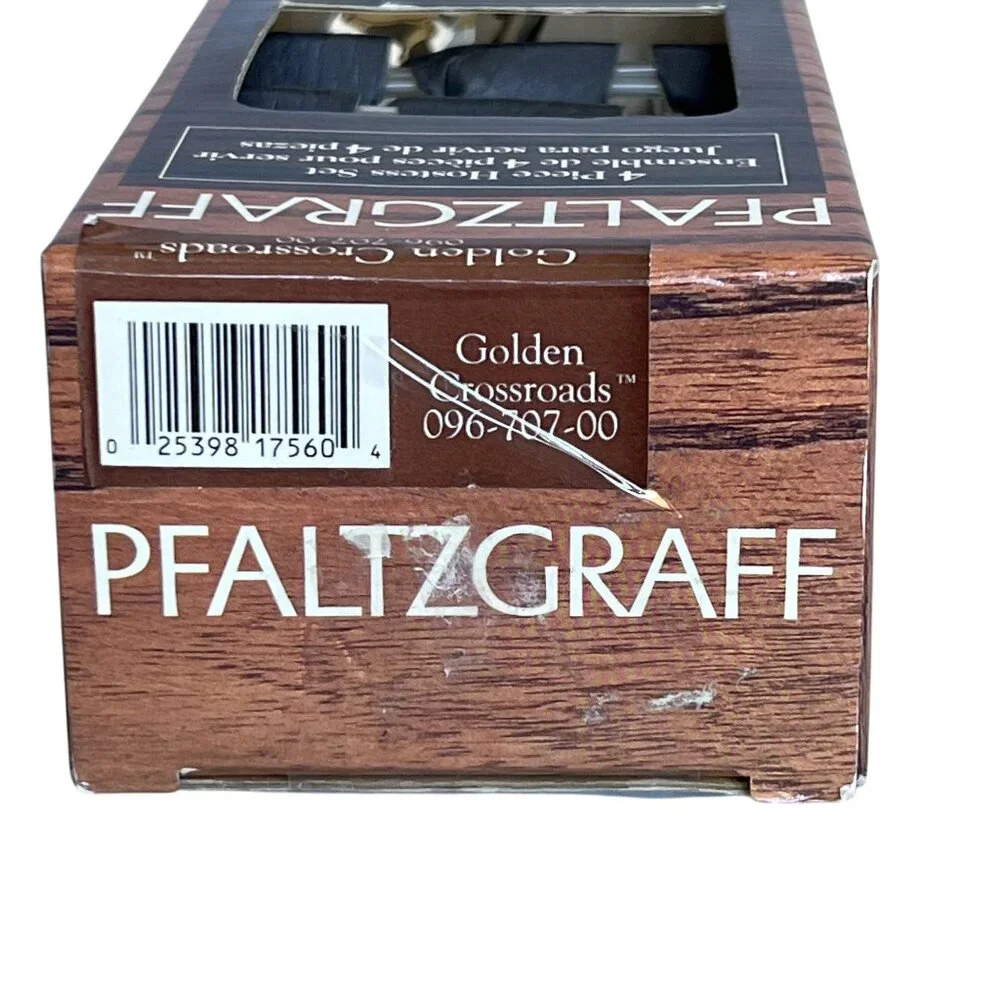 Pfaltzgraff New 4 Pc Hostess Set 18/8 Stainless Steel Flatware 09670700 Holidays